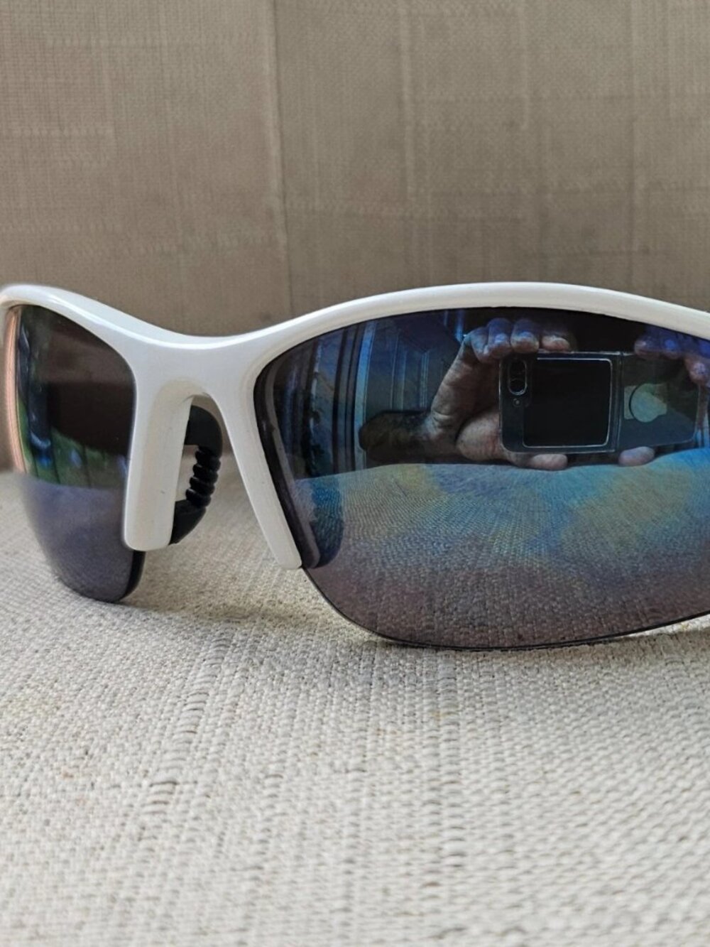 Star Wars Sunglasses TIE FIGHTER White Frame Blue Mirror Lens Wrap Eyewear Shade